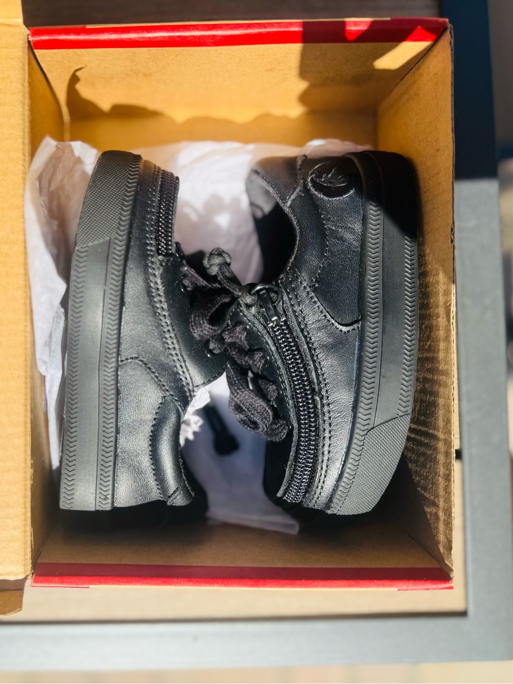 Billy Toddler Black Leather sneaker